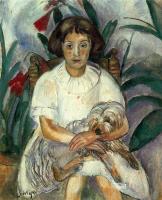 Joaquim Sunyer de Miro - Nina con un perro